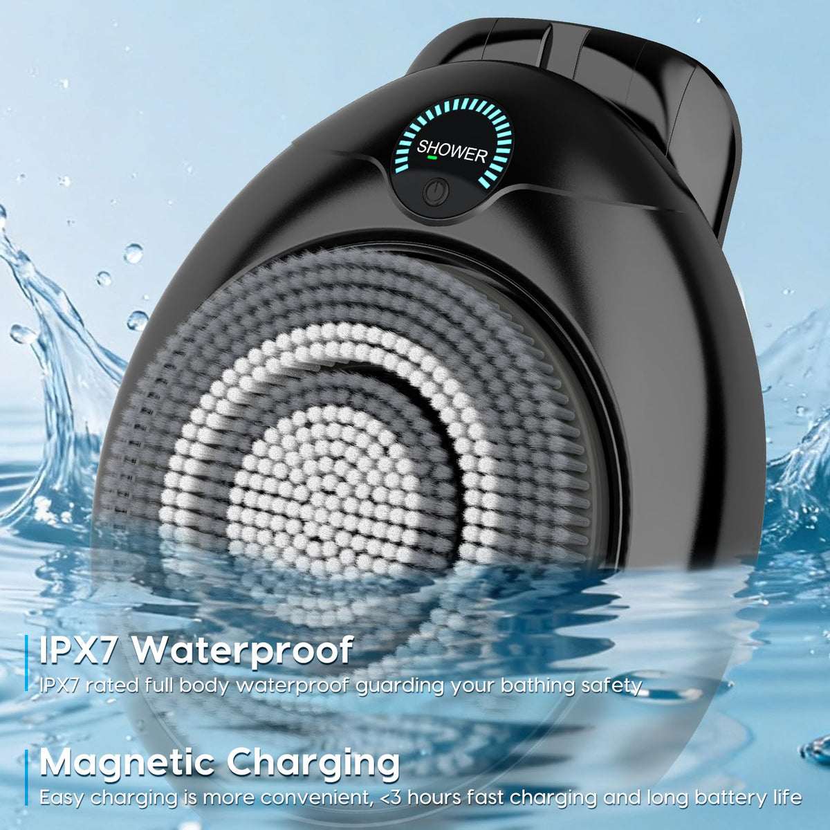 VWMYQ 360-degree rotation demonstrates thorough, effortless cleansing
