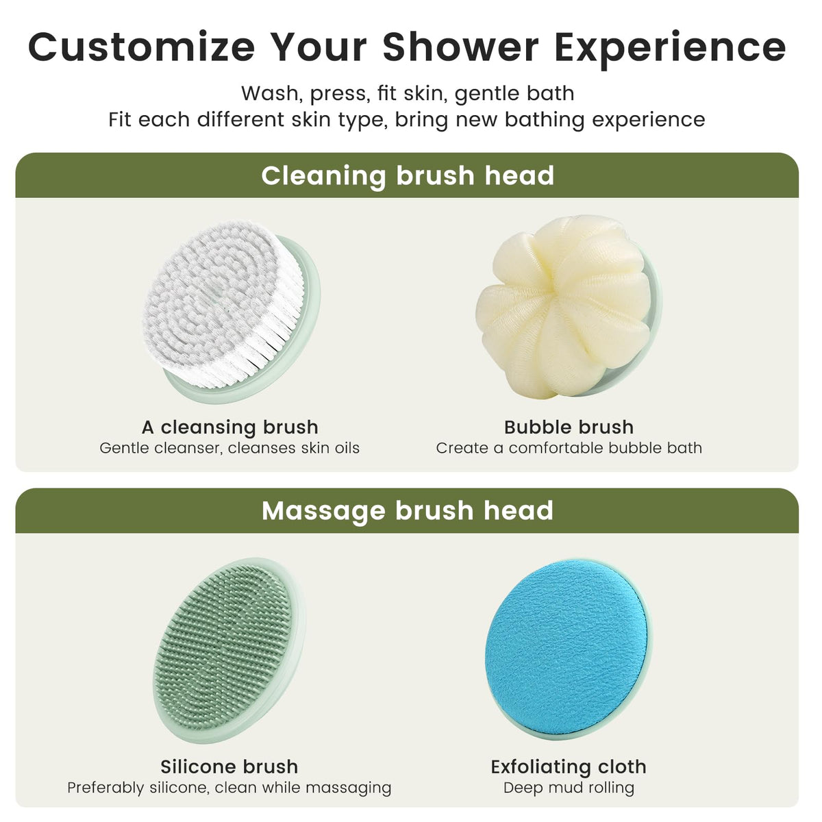 VWMYQ back scrubber with ergonomic handle for easy reach.