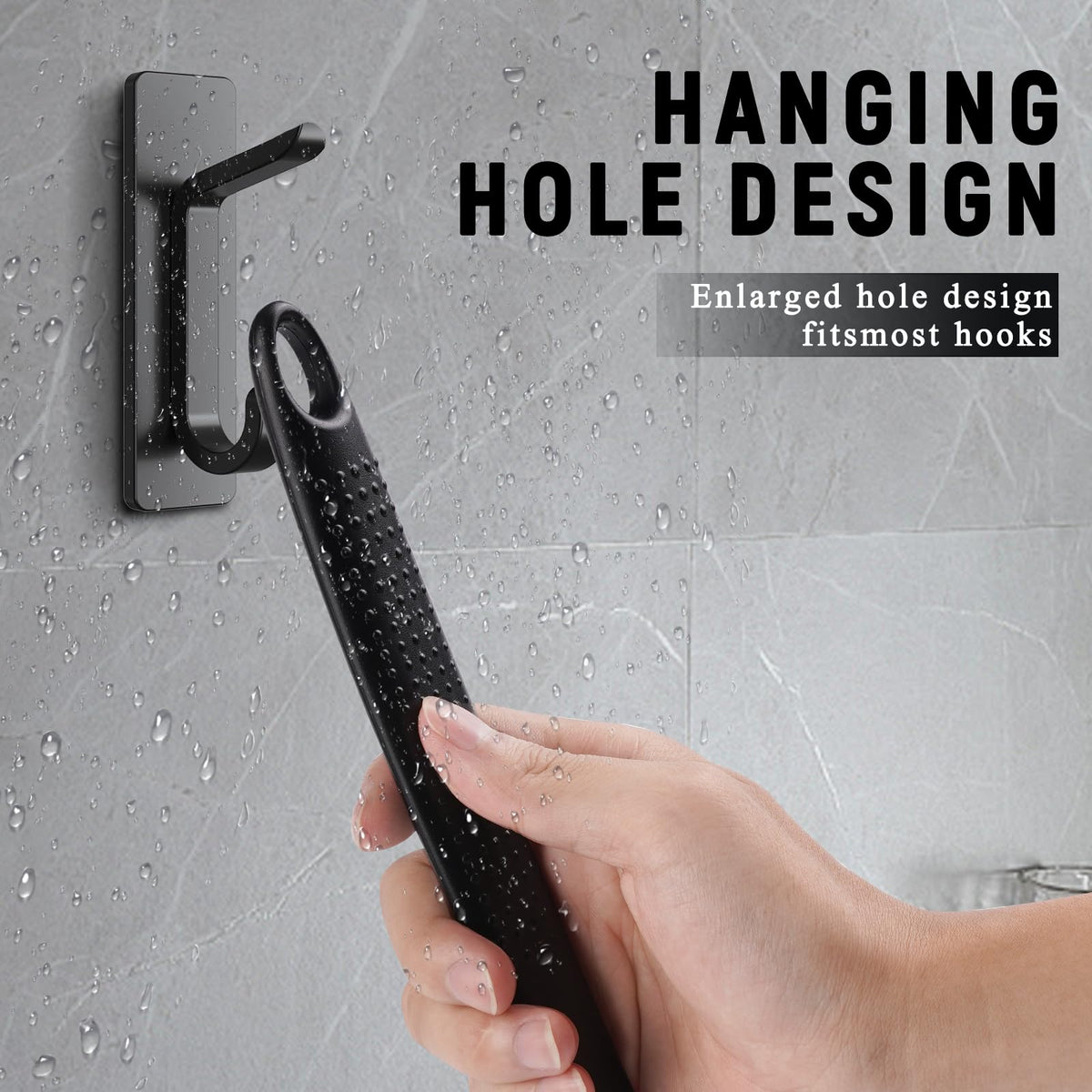 VWMYQ back brush with hanging hole for easy storage