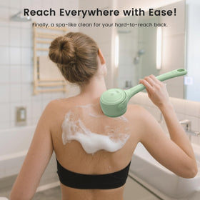 VWMYQ back scrubber soft bristles for gentle exfoliation on sensitive skin.