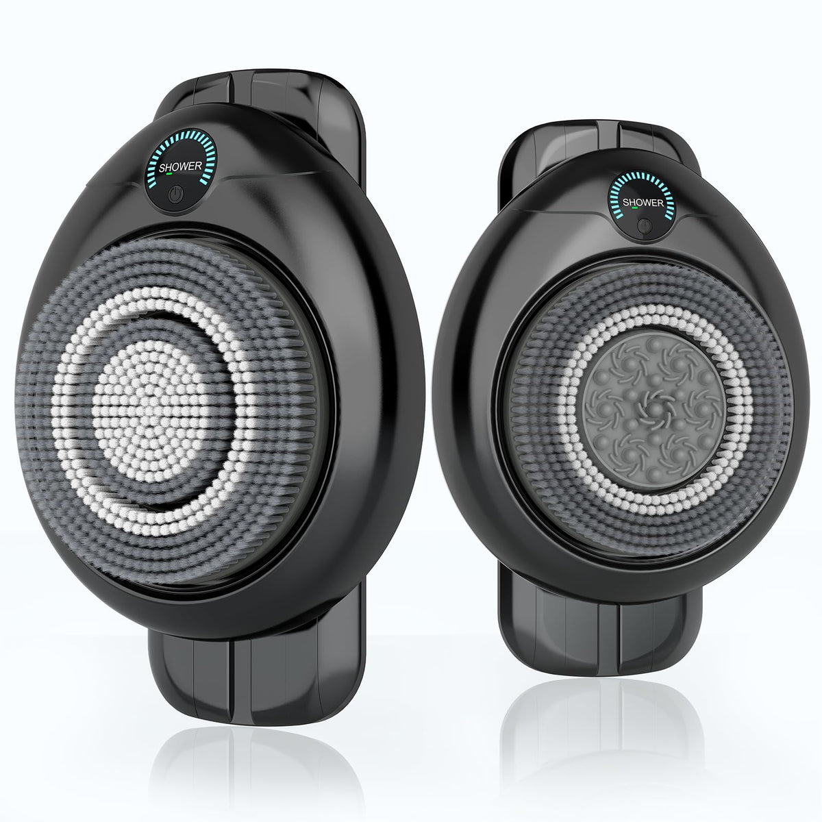 VWMYQ Electric Back Scrubber wall-mounted front view enables hands-free back cleaning