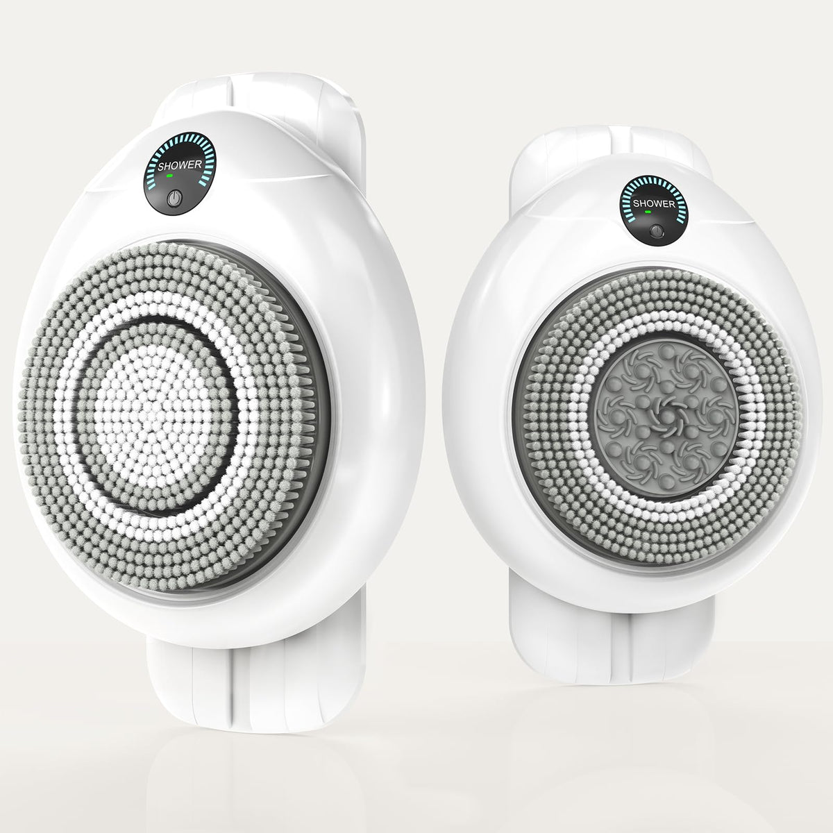 VWMYQ electric back scrubber wall-mounted for hands-free back cleansing.