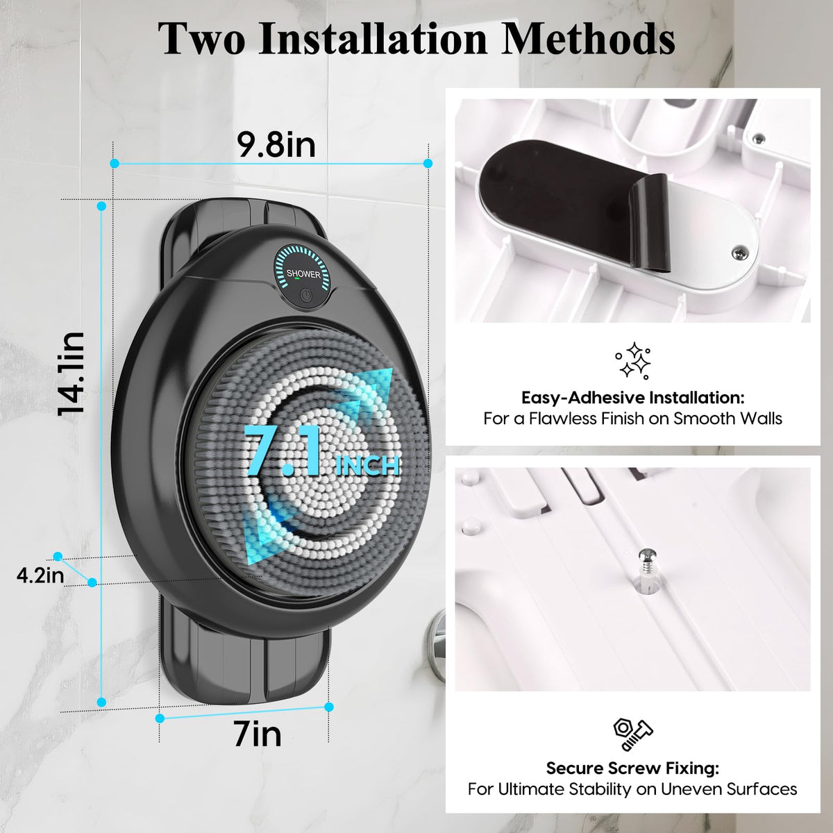 VWMYQ IPX7 waterproof system supports safe shower use