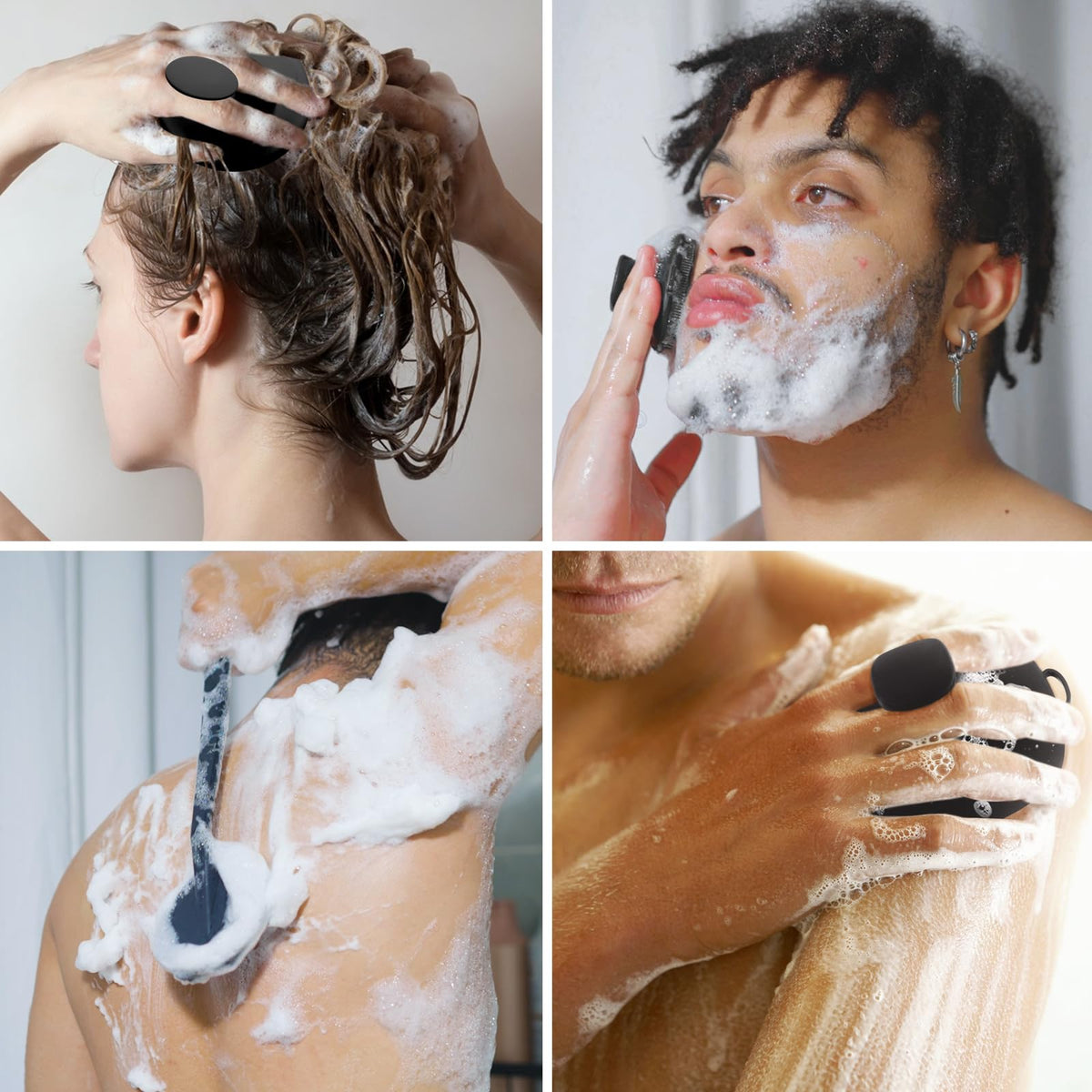 VWMYQ silicone body scrubber for gentle exfoliation and smooth skin