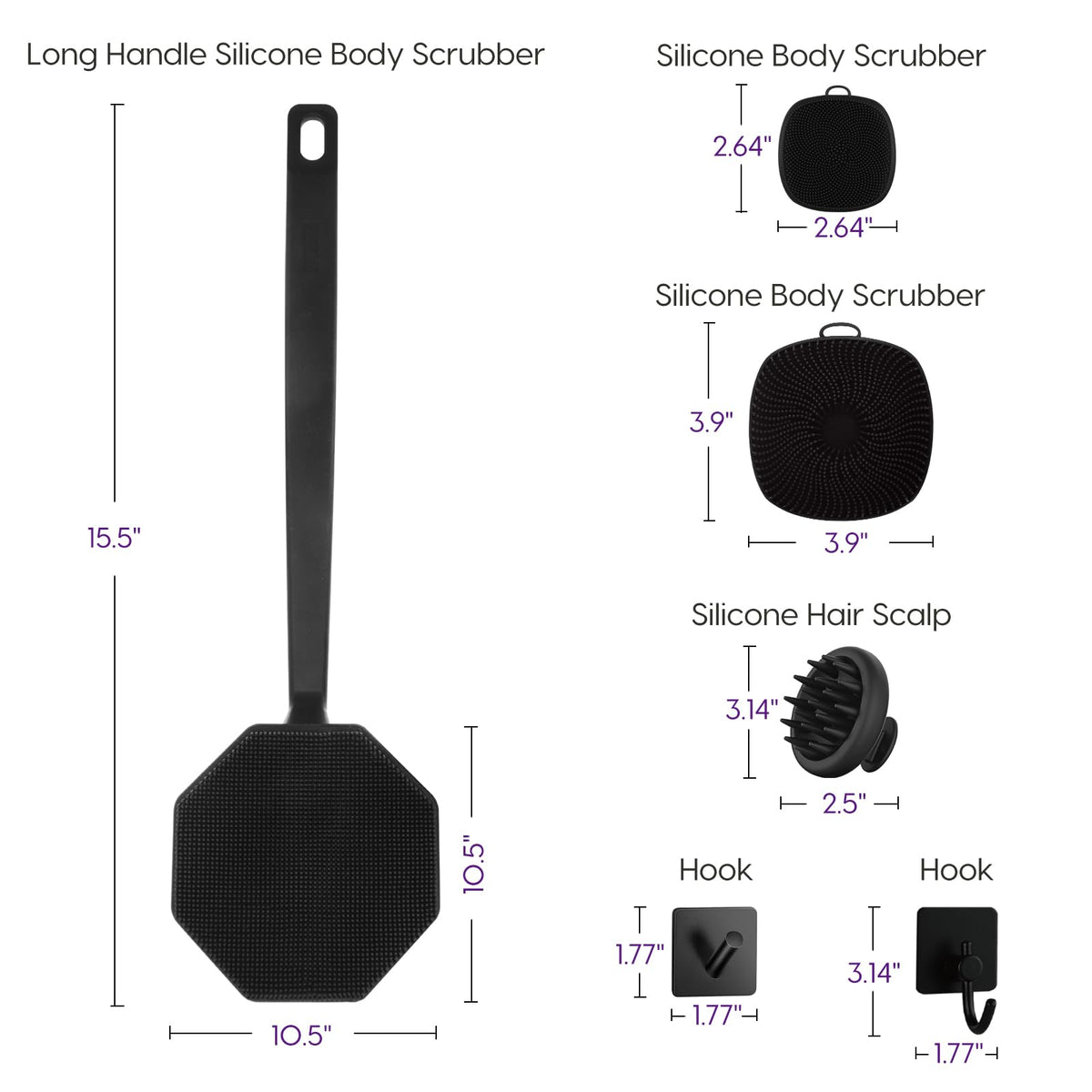 VWMYQ scalp massager for relaxing shower massage.