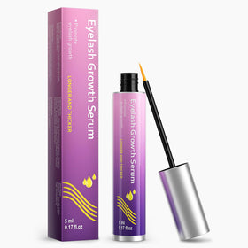 Vxzit eyelash growth serum bottle on a clean vanity for gentle nightly care.