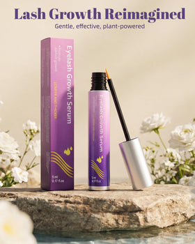 Vxzit eyelash serum brush applying along lash line to condition.