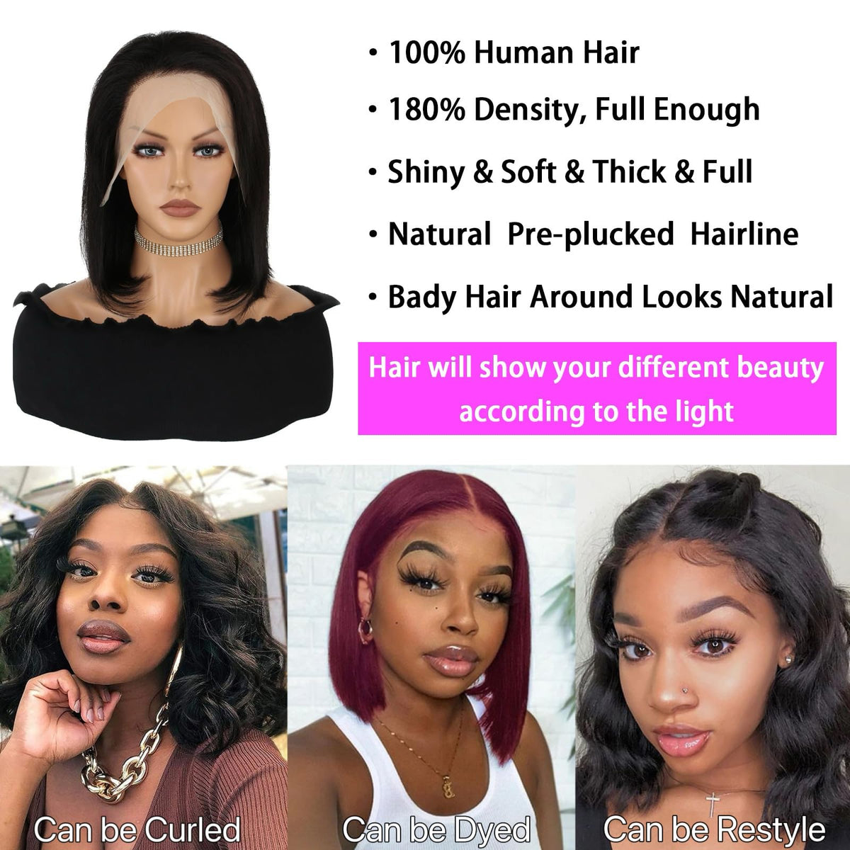 VYCRAVE adjustable cap wig fits 22.0 to 22.5 inches for secure comfort.