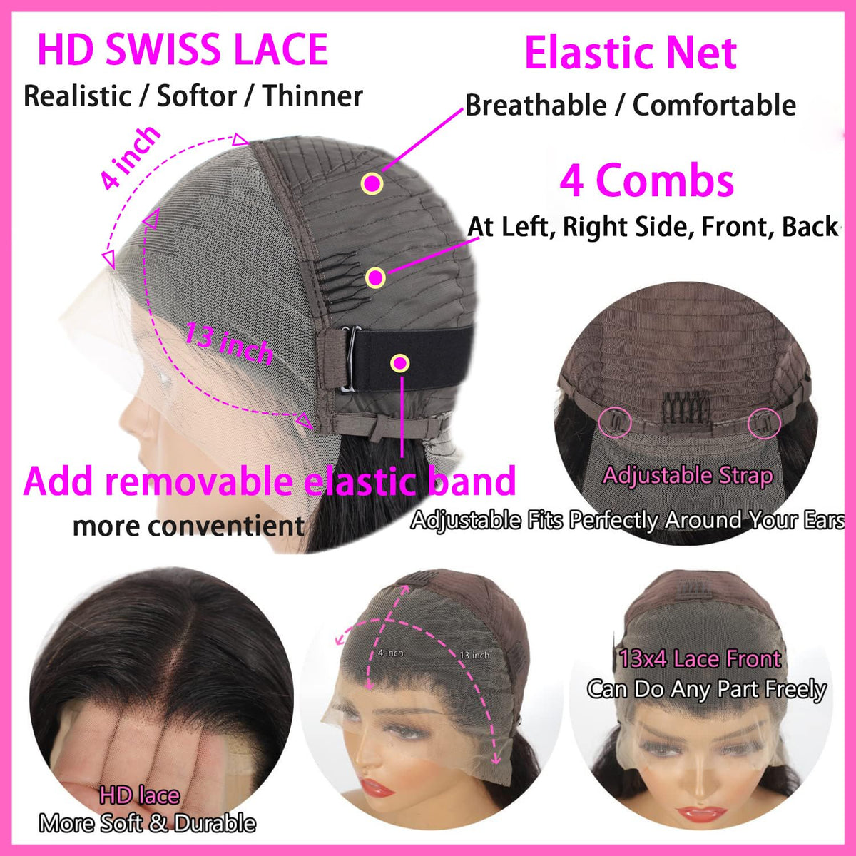 VYCRAVE Brazilian straight hair wig offering sleek, low-maintenance styling.