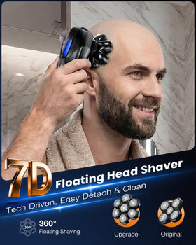 Vylto head shaver detachable head for easy deep cleaning after use.