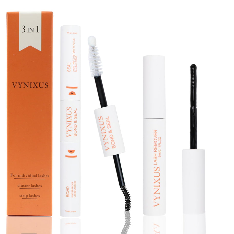 VYNIXUS lash bond and seal 72hr-hold bottle demonstrating long-lasting wear