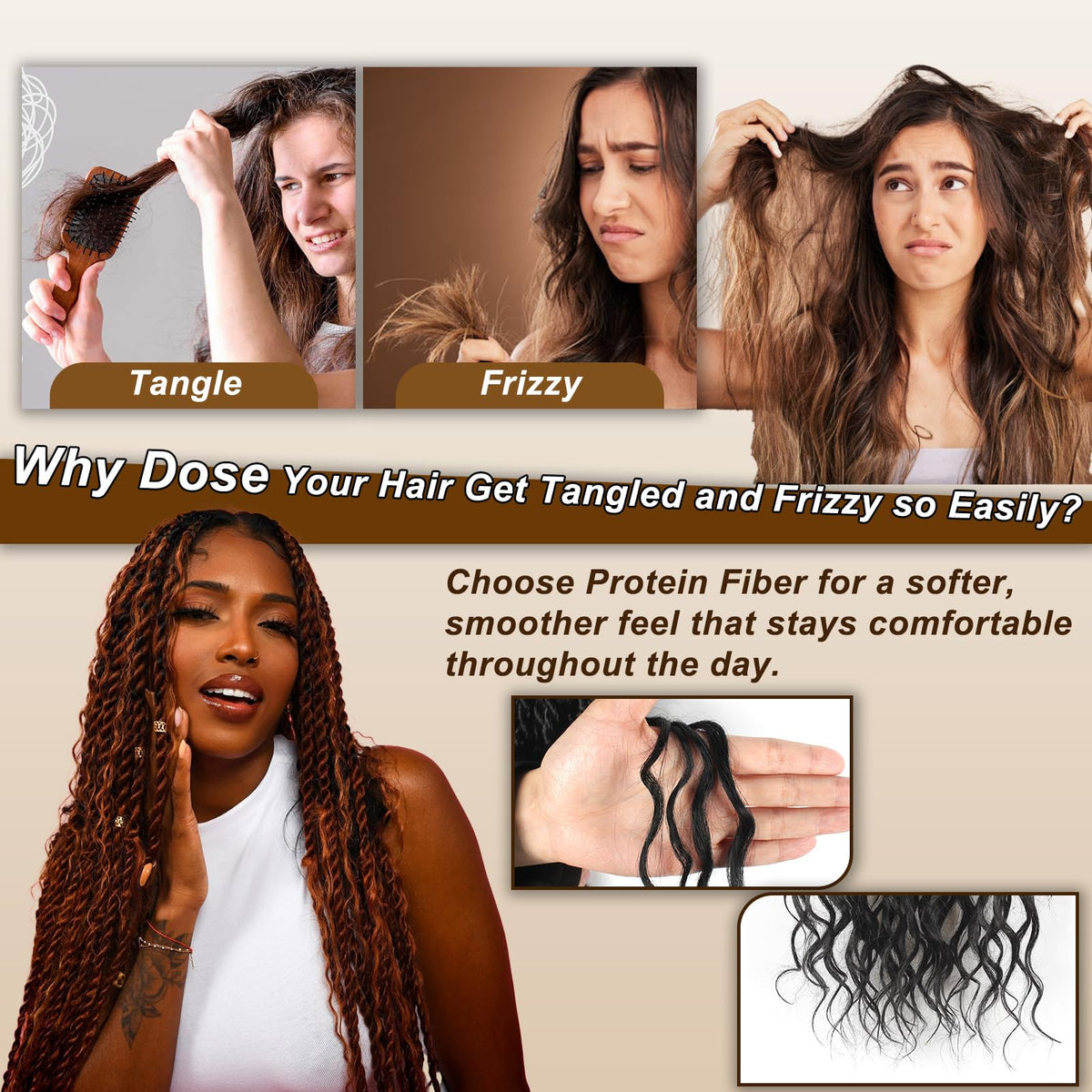 Vynoro pre-looped goddess twists enable quick installation and comfort