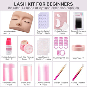 Vznffur lash kit glue tube close-up for secure practice extensions.
