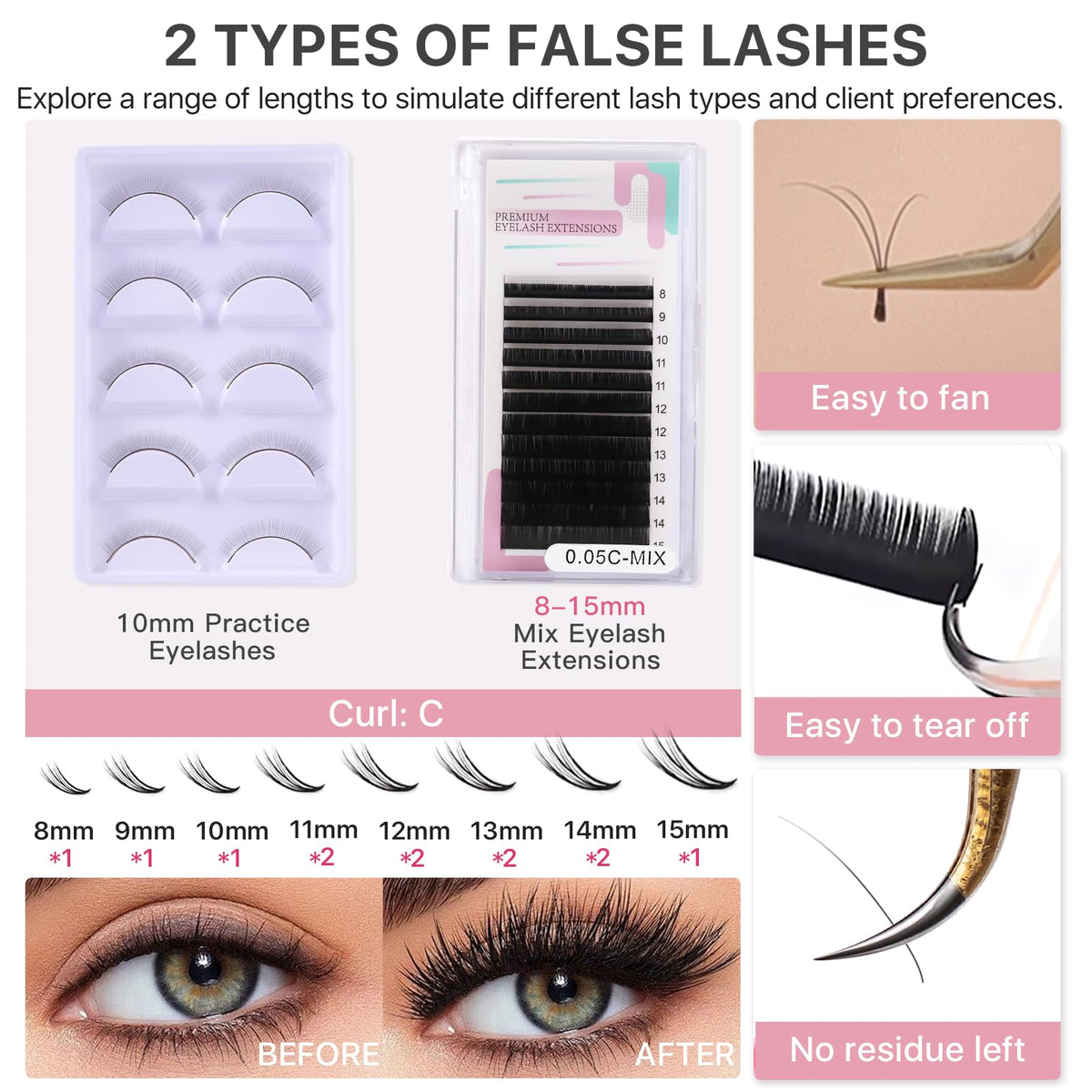Vznffur lash kit remover cream close-up for safe, gentle cleanup.