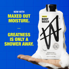 Fresh Ice scent of W By Jake Paul body wash inspires refreshing morning rinse
