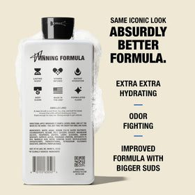 W By Jake Paul body wash label detail highlights premium, clean formula
