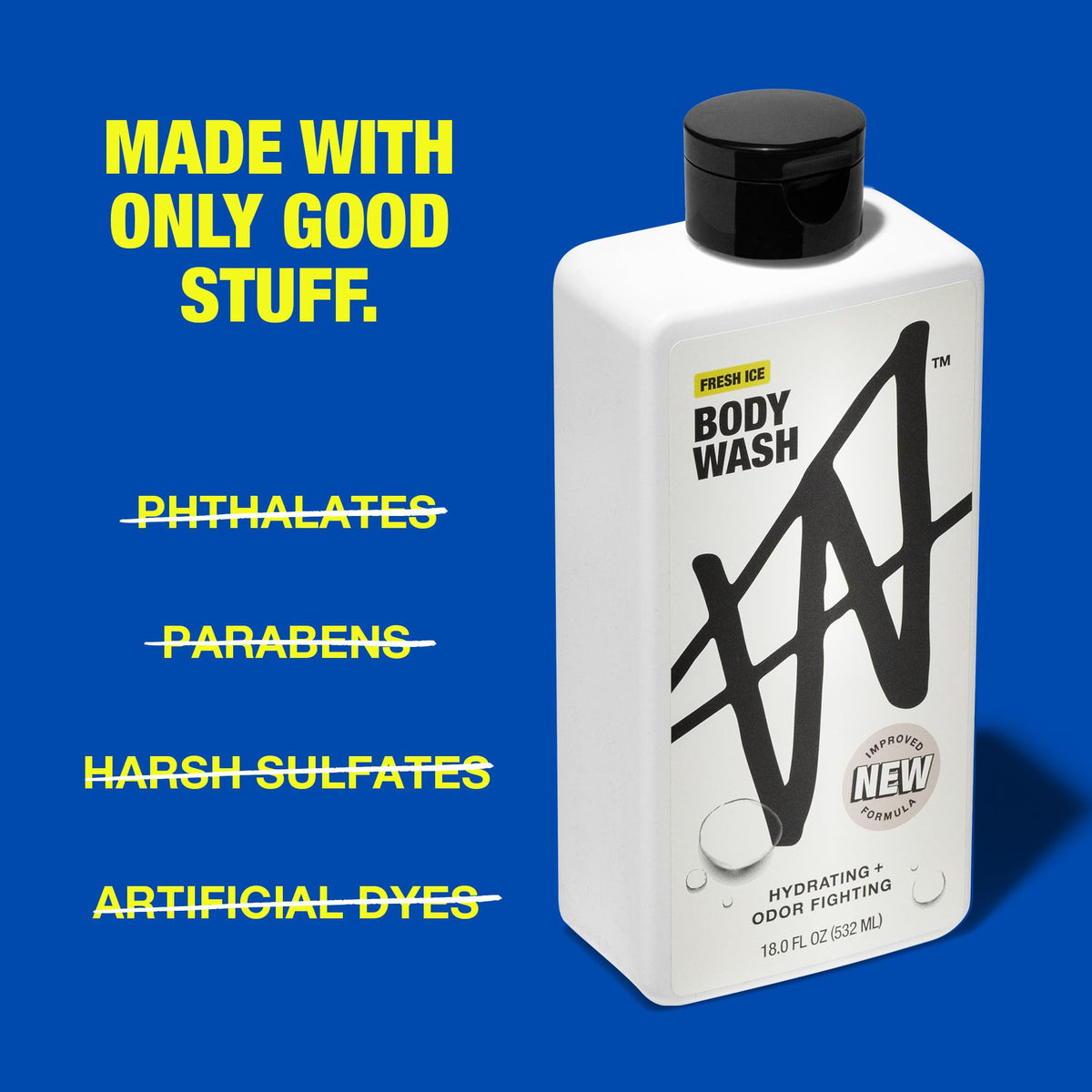 Rich lather from W By Jake Paul body wash envelops the skin