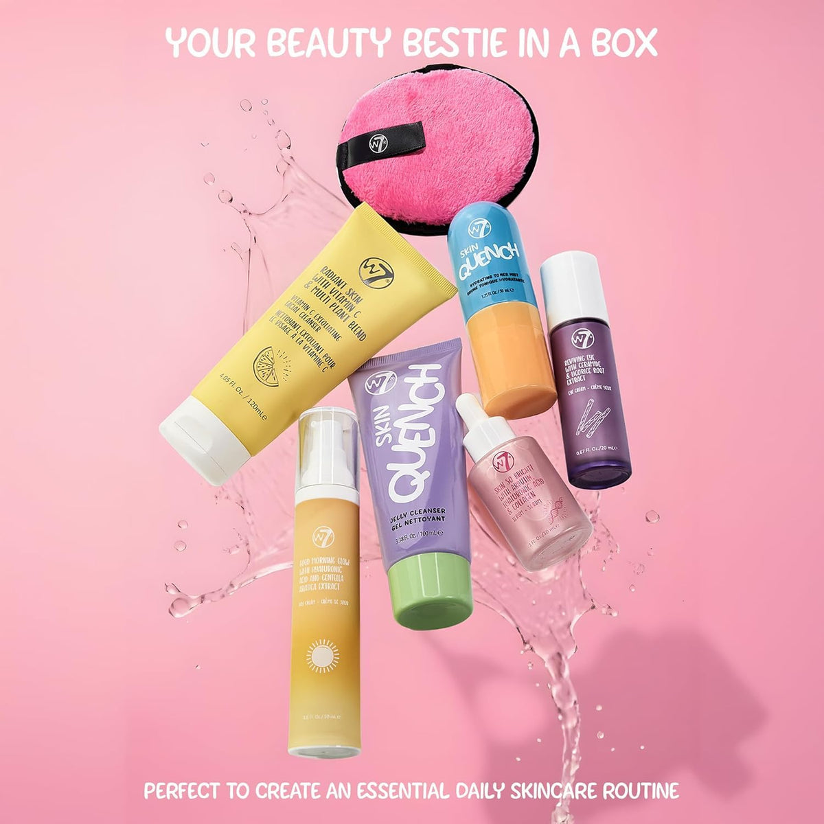 W7 Beauty Blast serum bottle highlighting vitamin C brightening formula.