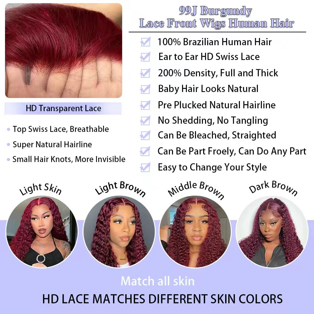HD 13x6 lace front wig with invisible knots for seamless part