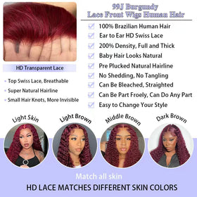 HD 13x6 lace front wig with invisible knots for seamless part