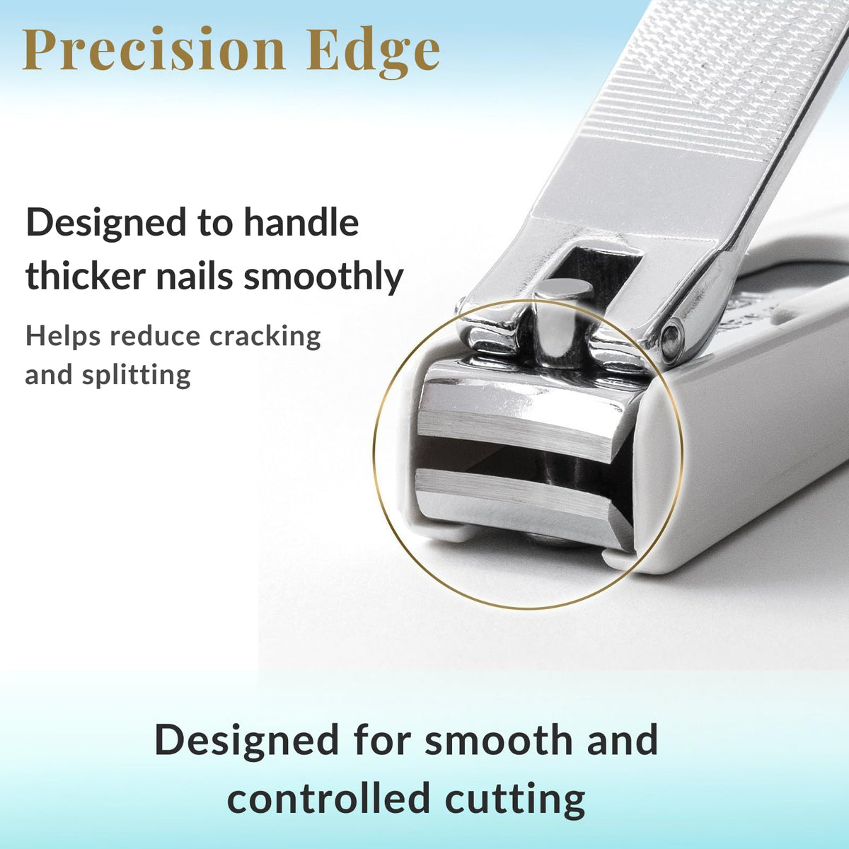 Wablade built-in nail file for smoothing and shaping nails after trim.