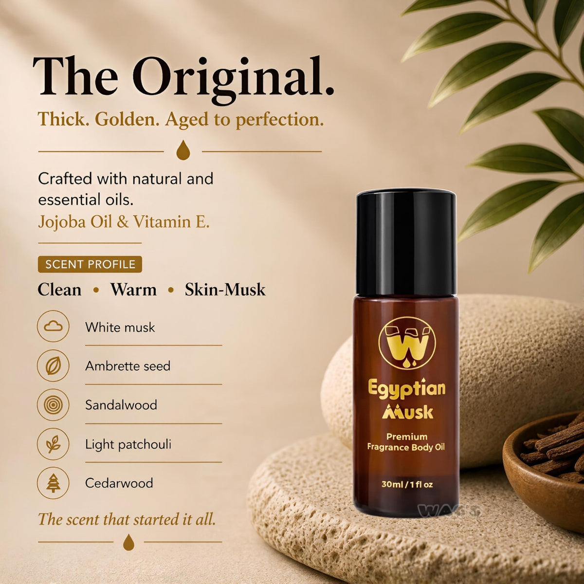 WagsMarket Egyptian Musk Oil packaging makes gifting simple.
