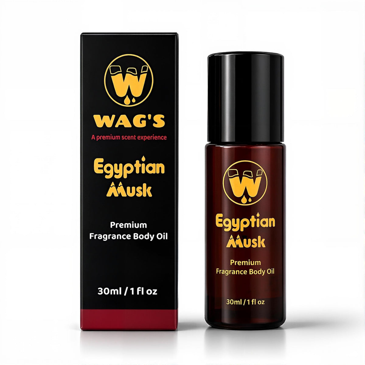 WagsMarket Egyptian Musk Oil roll-on for easy daily application.