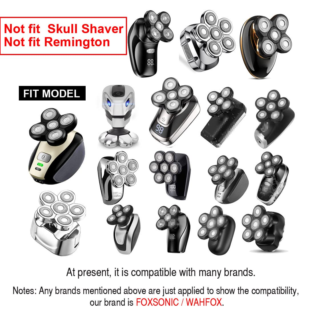 WAHFOX 7D floating heads with self-sharpening tech for smoother trimming.