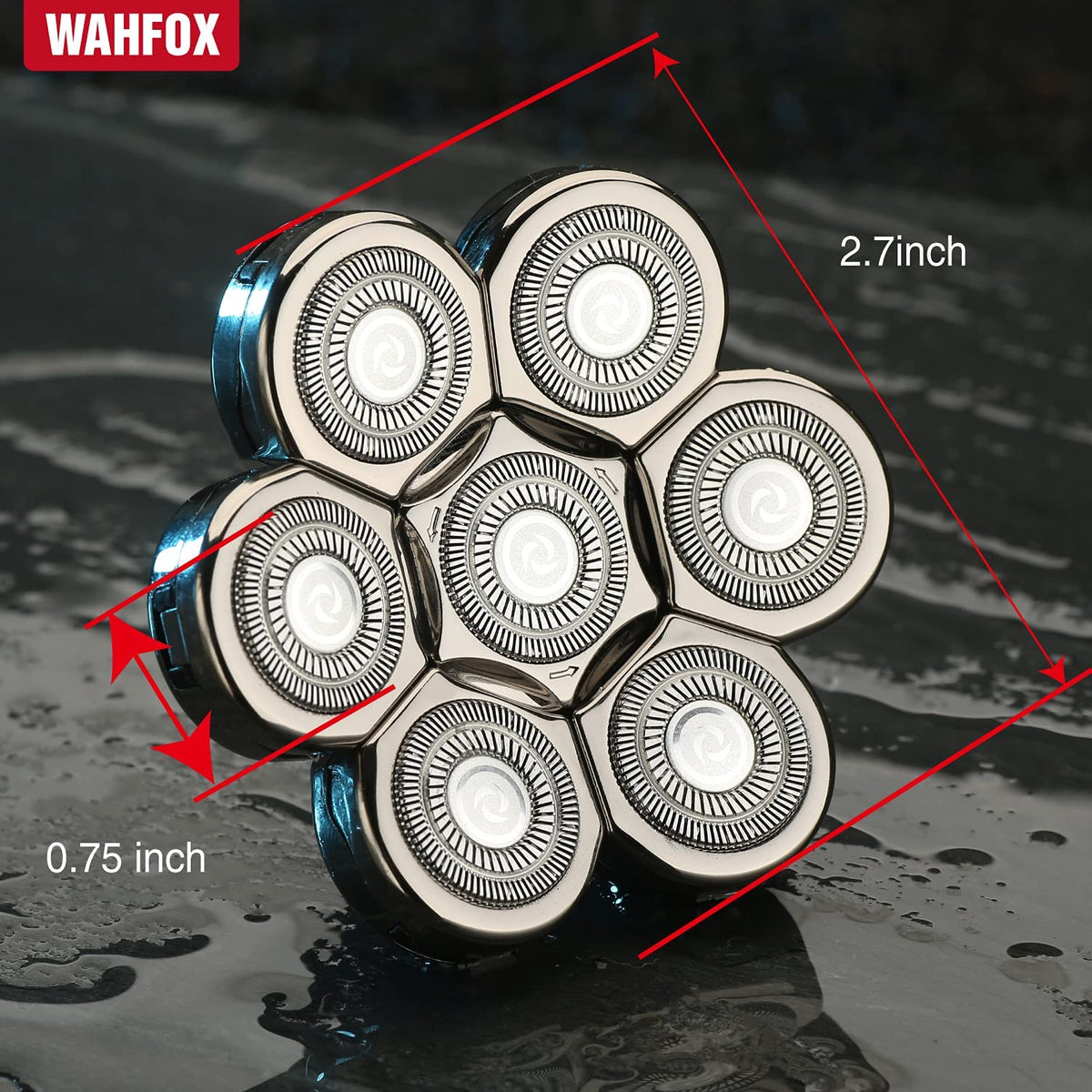 WAHFOX blade cover and cleaning brush included for quick maintenance.