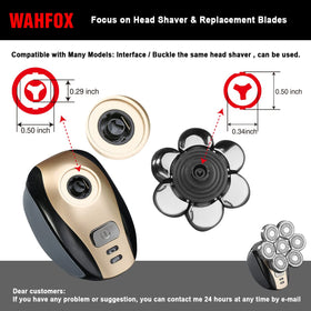 WAHFOX 7D floating heads adapt to facial contours for closer, comfortable shaving.