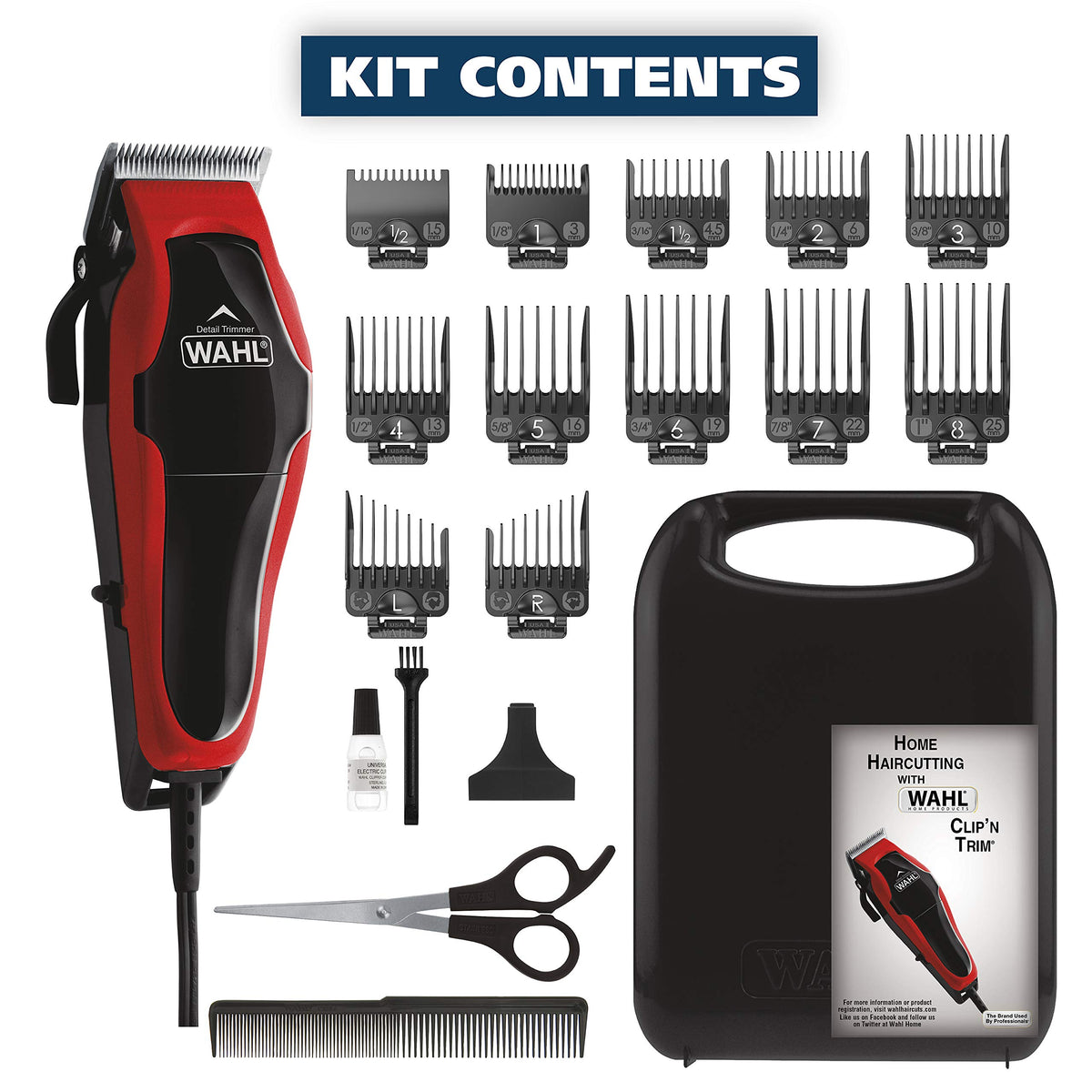 Wahl Clip N Trim taper lever adjusted for close or longer cuts.