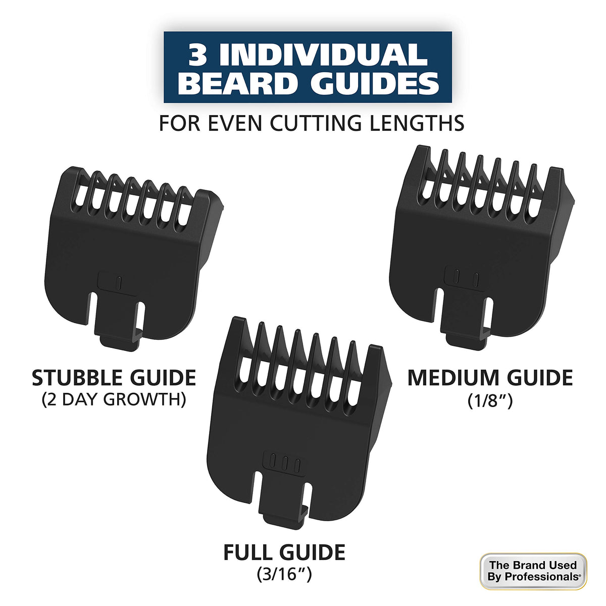 Wahl five-position guide for customizable beard length.