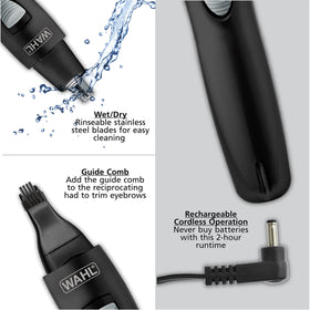 Wahl Groomsman rechargeable long-run-time battery for cordless grooming.