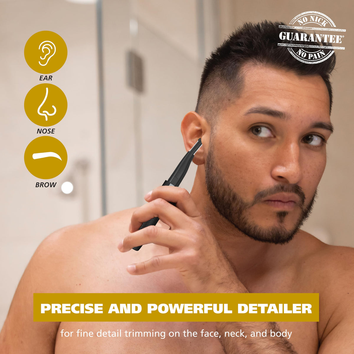 Wahl Manscaper DualTech eyebrow trimmer close-up for precise detailing