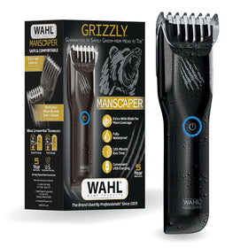 Wahl Manscaper Grizzly with extra-wide blade for faster full-body trimming