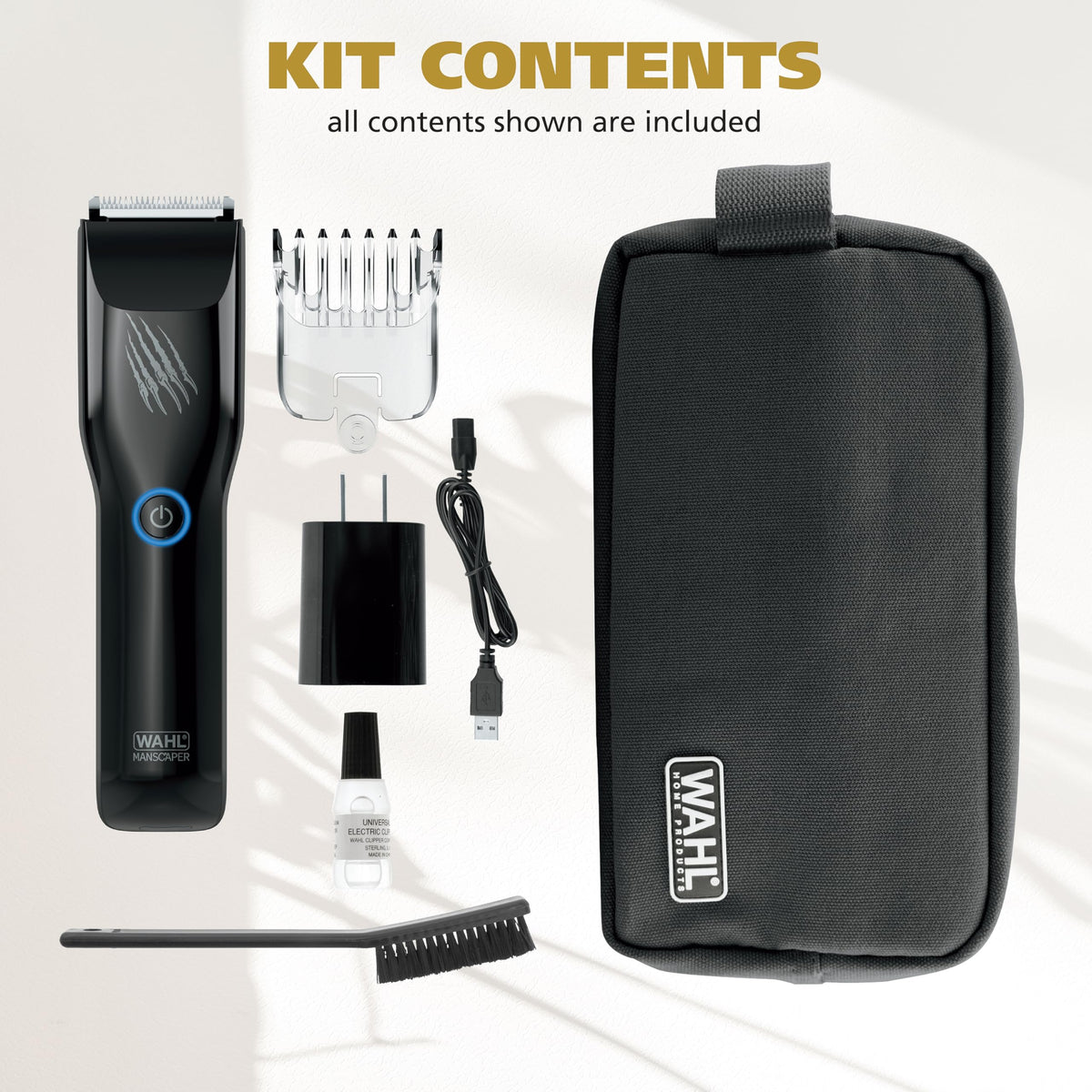 Wahl Manscaper Grizzly travel lock prevents accidental activation