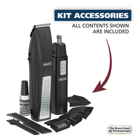 Wahl mustache comb helps shape and separate facial hair.