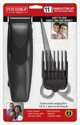 Wahl Performer five guide combs enable precise fades and varied lengths.