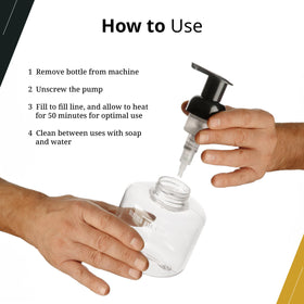 Wahl Professional 19 premixed liquid lather 64oz bottle close-up showing size and cap.