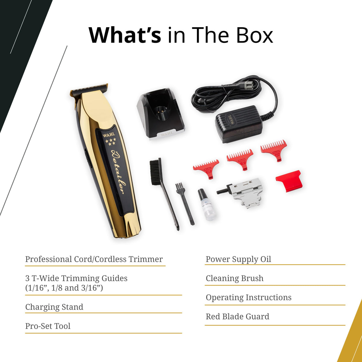Wahl Professional 5 Star Gold Detailer rotary motor powering professional performance