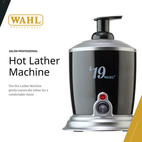 Wahl Professional 5 Star hot lather machine with blue indicator light signals readiness