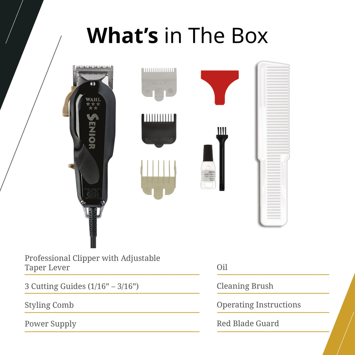 Wahl 5 Star Senior Clipper blade detail showing zero-overlap alignment