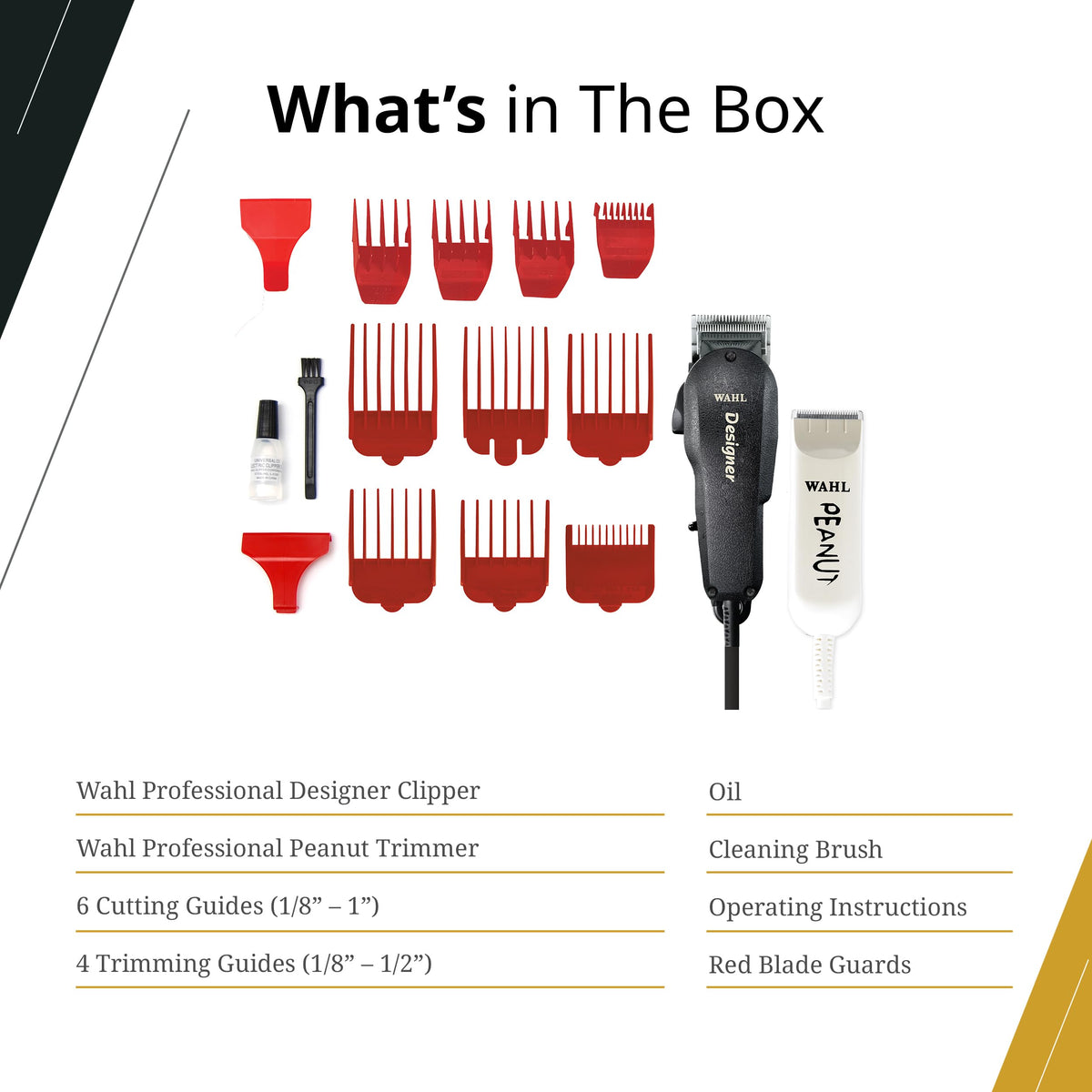 Wahl Professional All Star Combo clipper guides for consistent fades