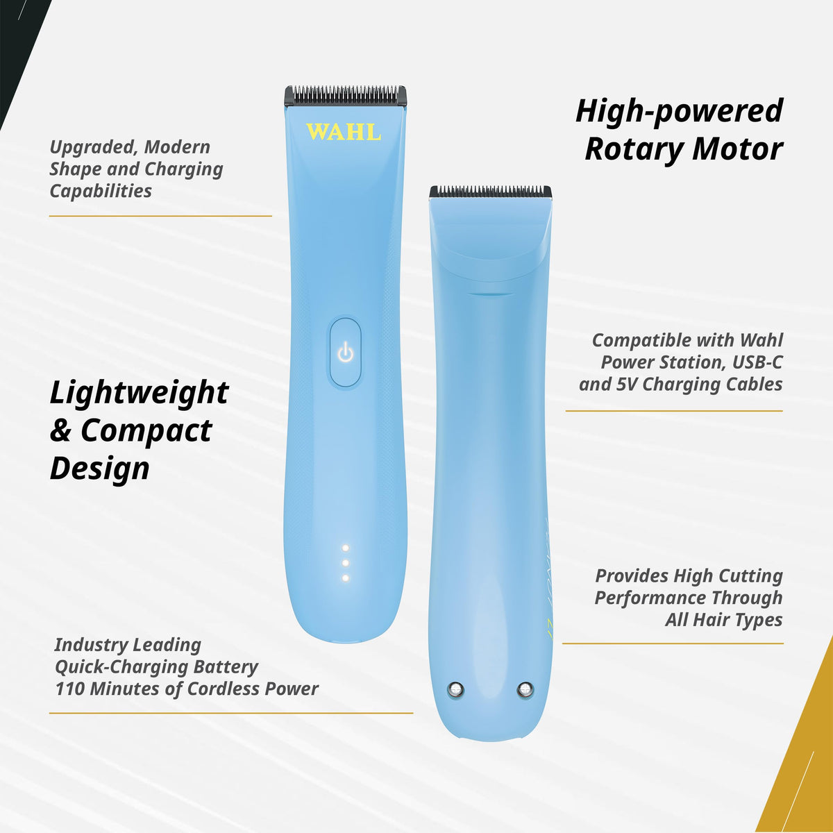 Wahl Professional Peanut Li cordless trimmer rotary motor detail for smooth cuts.