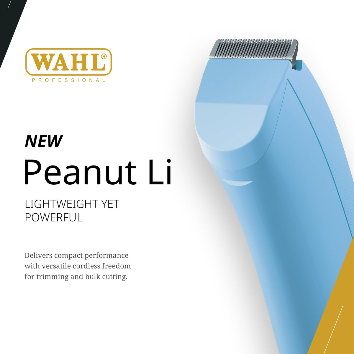 Wahl Professional Peanut Li cordless trimmer side-view highlights ergonomic grip.