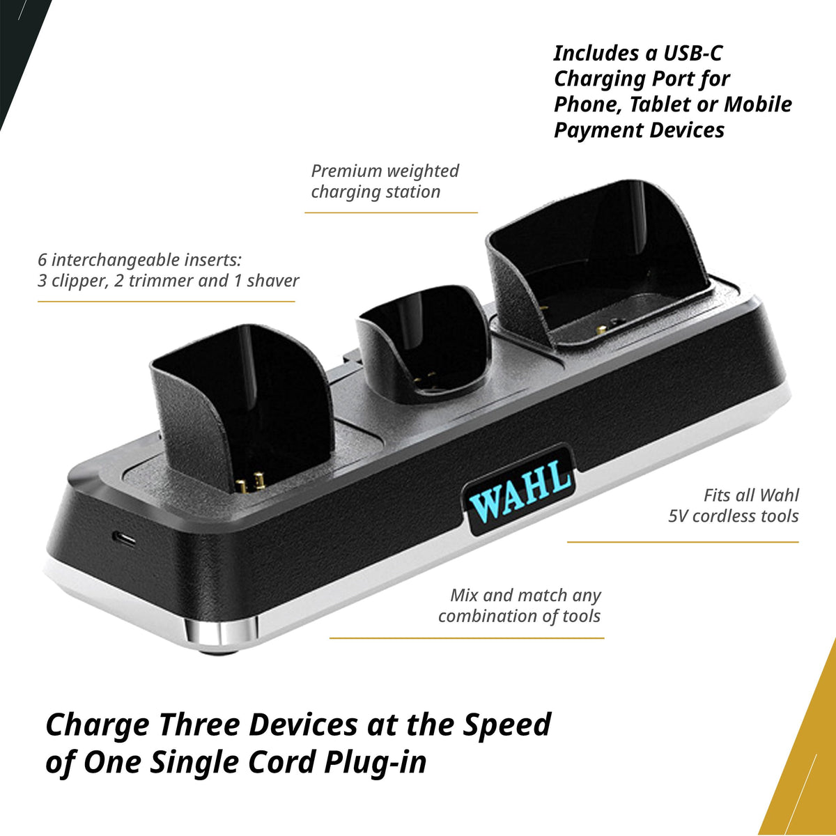 Simple plug-and-play setup with the Wahl Professional Power Station