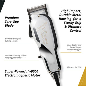 Adjustable taper lever allows precise cutting lengths for versatile styling.