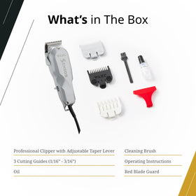 Cleaning brush and blade oil help maintain optimal performance.