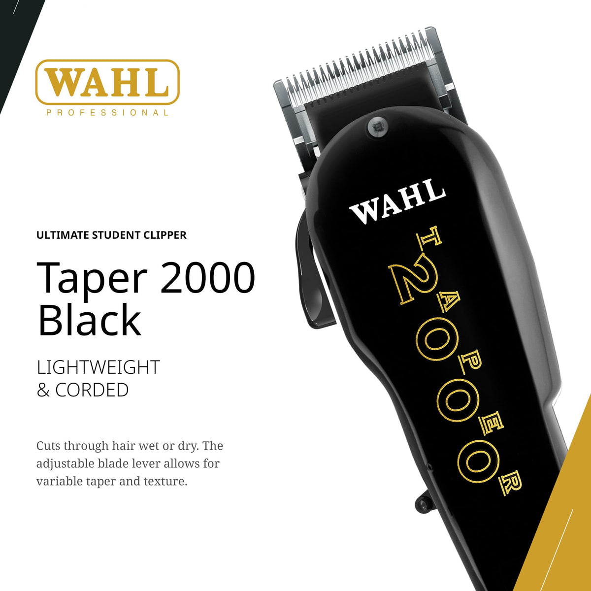 Wahl Professional Taper 2000 blade closeup highlighting sharp precision