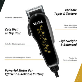 Wahl Professional Taper 2000 in use, lightweight grip for extended sessions